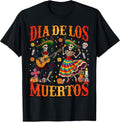 Dia De Los Muertos Dancing Skeletons Guitar Day of The Dead T-Shirt