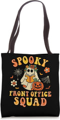 Spooky School Front Office Squad Halloween Ghost Men Women Tote Bag