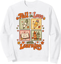 Cute Fall in Love with Learning Teacher Classroom Women Kids Sweatshirt