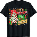 Groovy Oh Christmas Tree Cakes Cookies Xmas Cake Lover Women T-Shirt