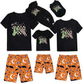 Family Halloween Matching Shirts, Pumpkin Print Holiday Tops