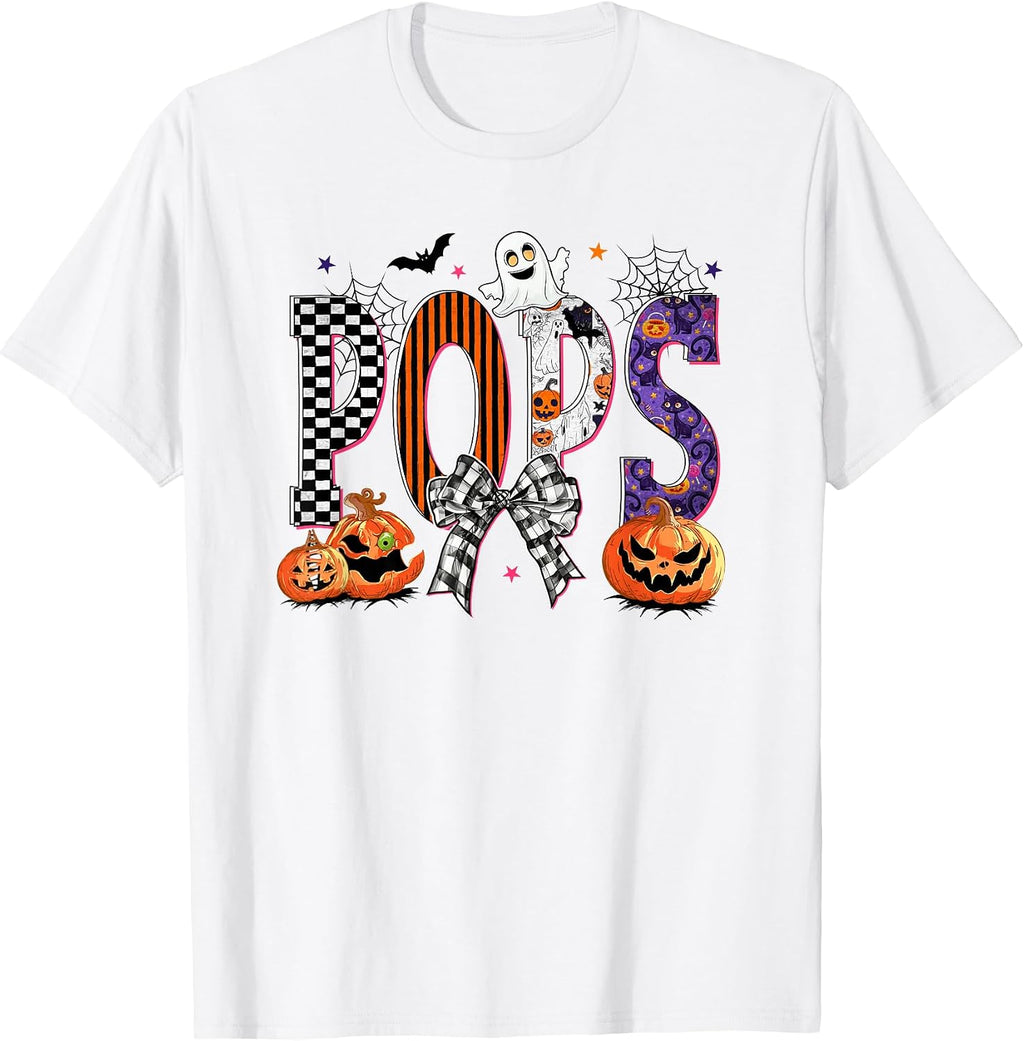 Pops Pumpkin Fall Halloween Family Matching T-Shirt
