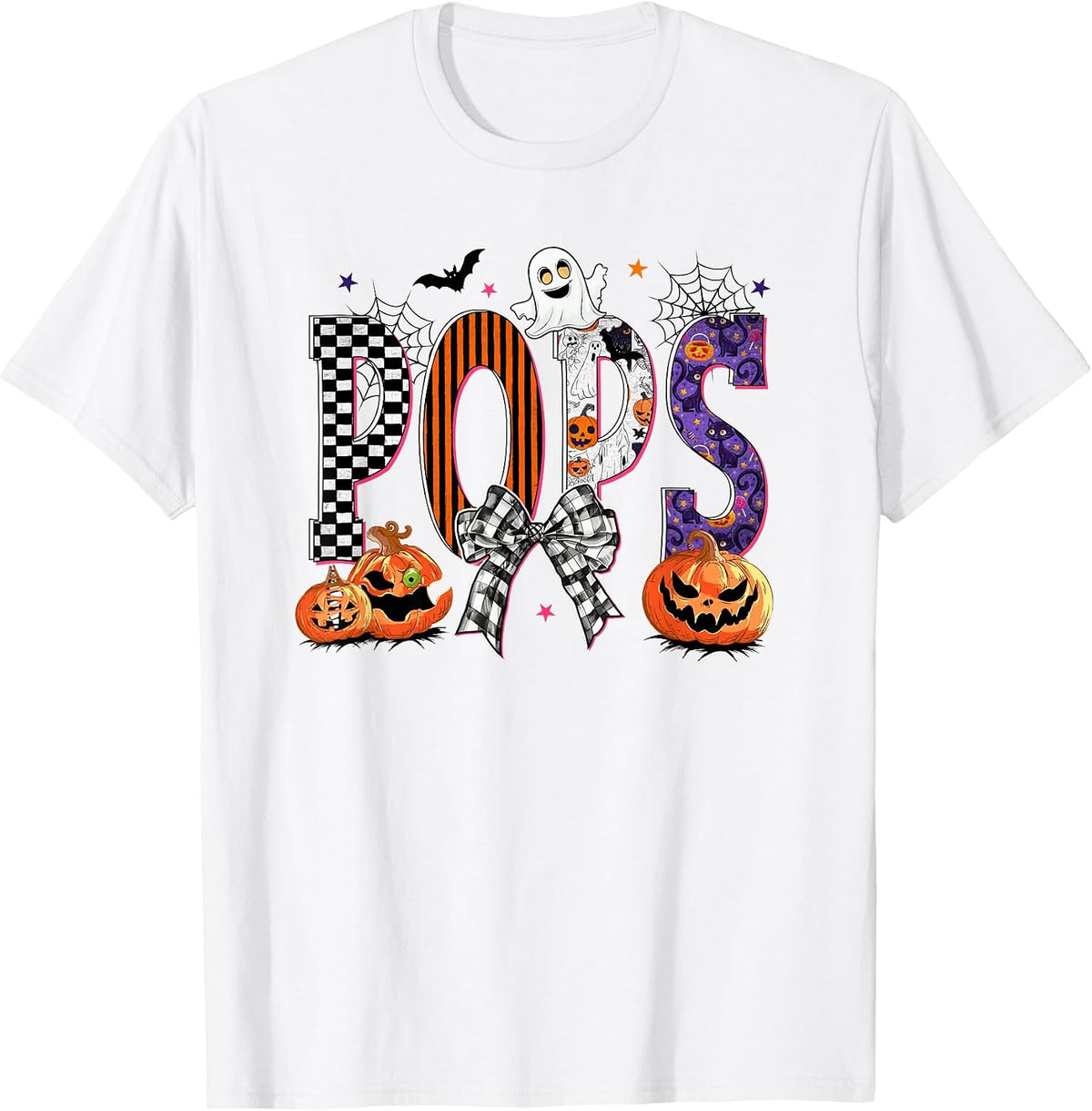 Pops Pumpkin Fall Halloween Family Matching T-Shirt