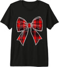 Coquette Bow Christmas Coquette Bow Santa Women Girl Premium Tri-blend T-Shirt