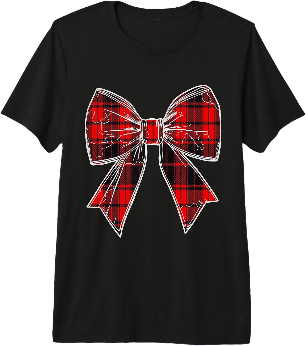Coquette Bow Christmas Coquette Bow Santa Women Girl Premium Tri-blend T-Shirt