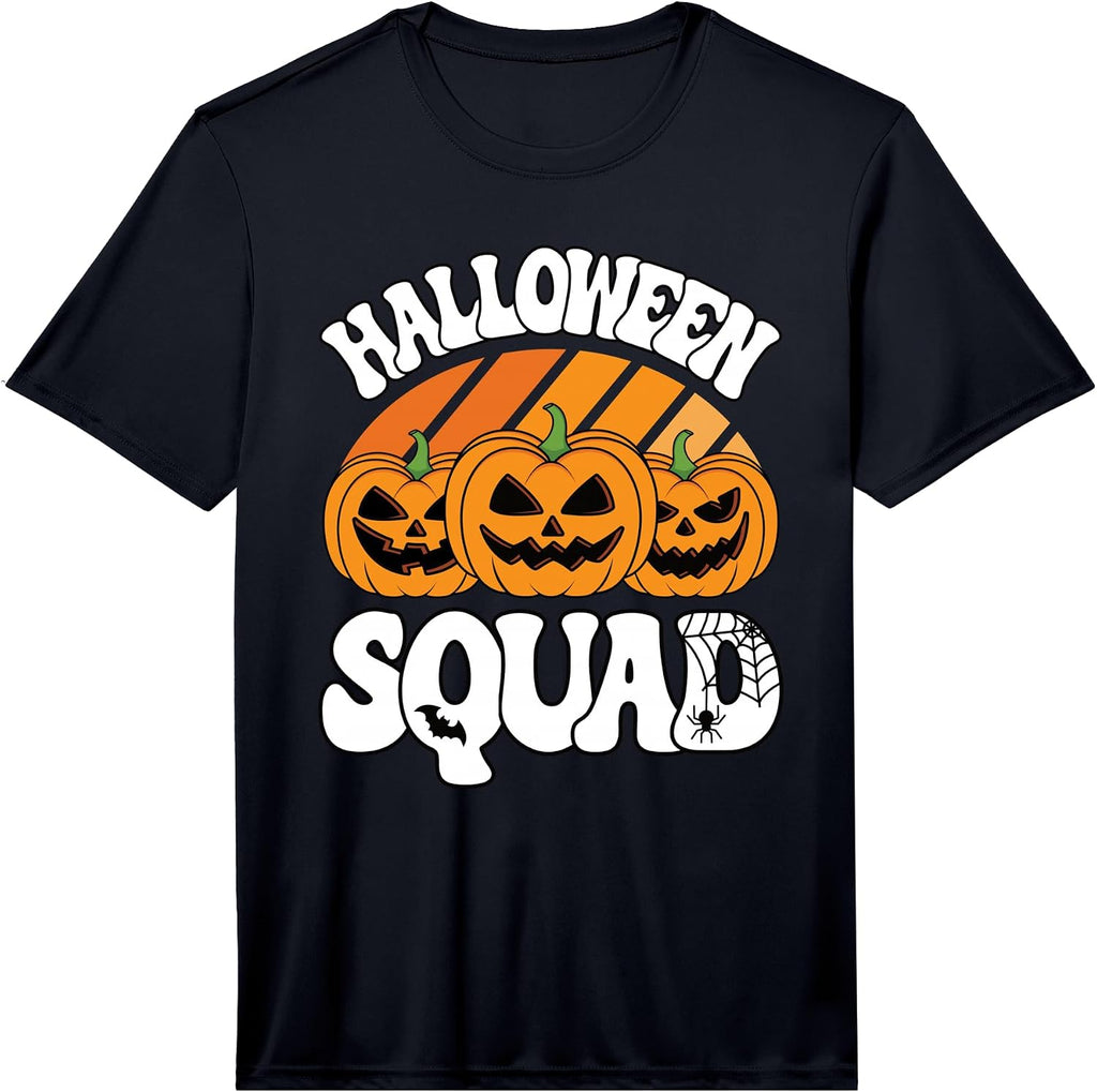 Halloween Squad Scary Pumpkin Men Women Kids Performance T-Shirt