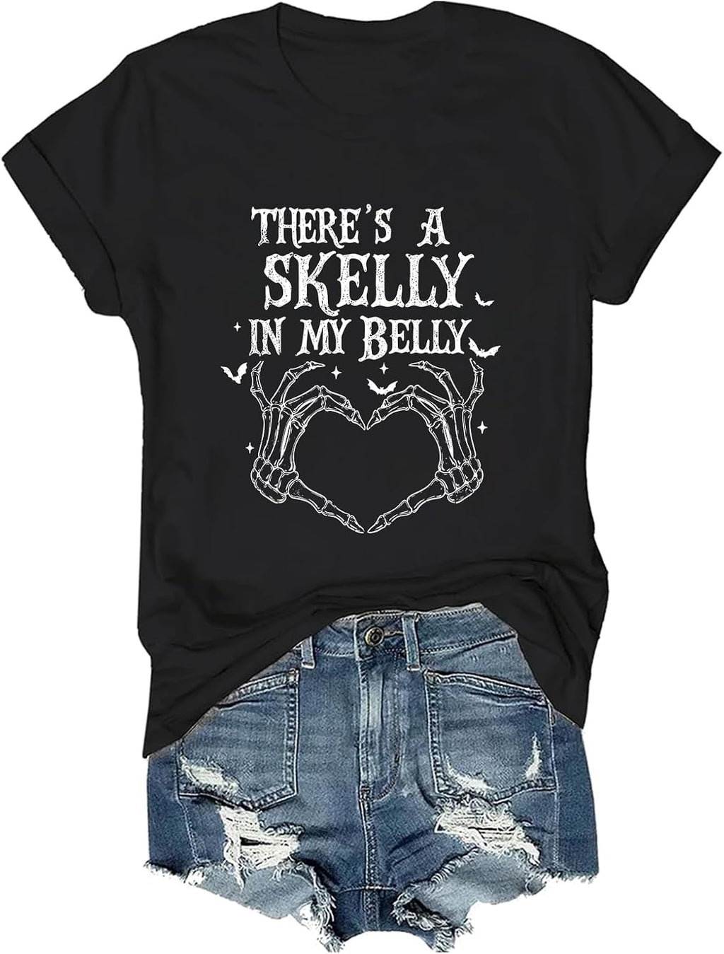 There's A Skelly in My Belly Shirt Halloween Maternity Shirt
