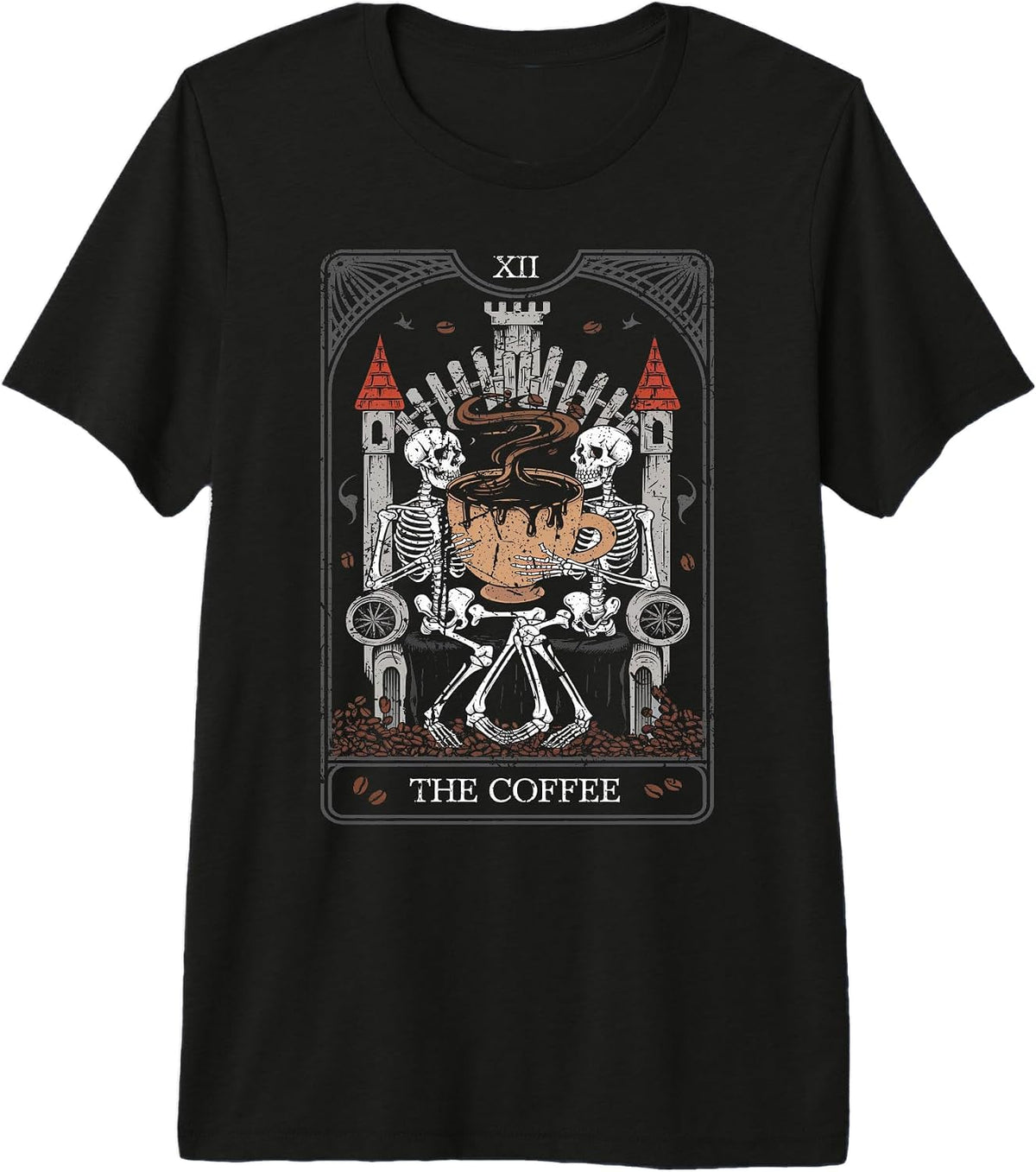 Skeleton Mug Coffee Cup Meme Premium Tri-blend T-Shirt