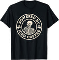 Powered by Iced Coffee Summer Skeleton Funny T-Shirt