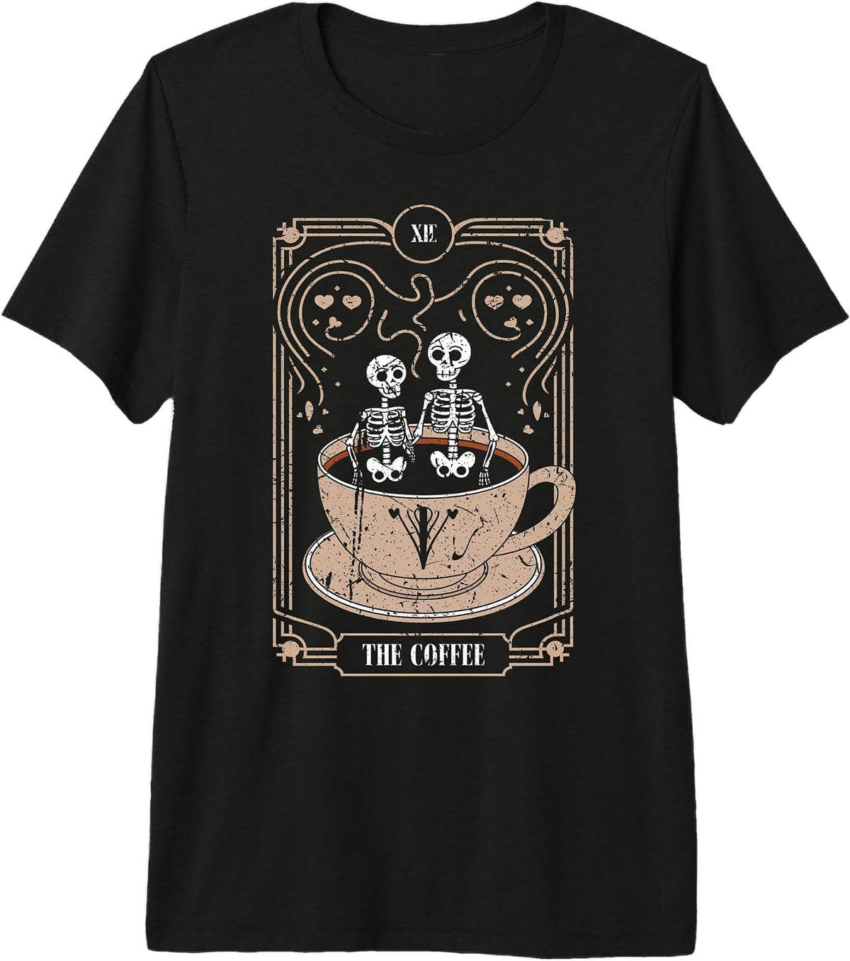 Coffee Cup Skeleton Lovers On A Premium Tri-blend T-Shirt