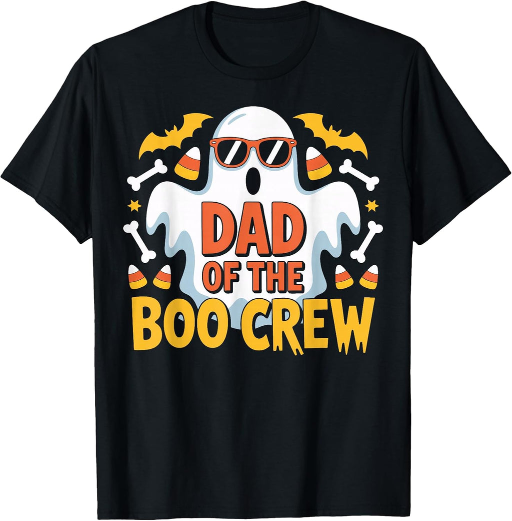 Dad of The Boo Crew Halloween Dad Spooky Family Costume T-Shirt