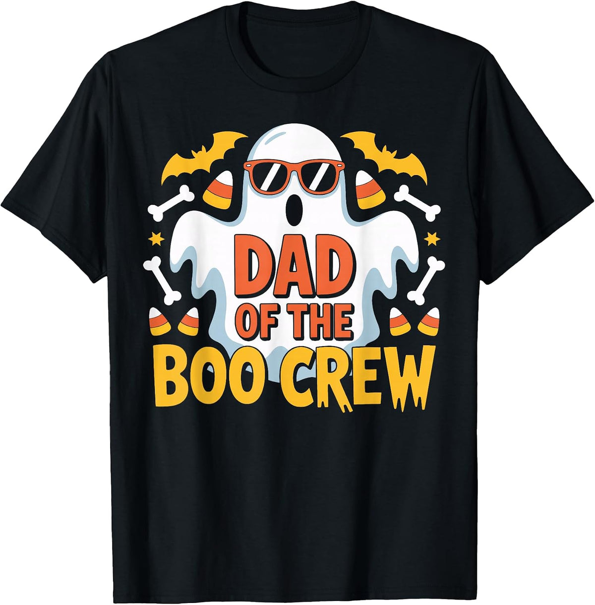Dad of The Boo Crew Halloween Dad Spooky Family Costume T-Shirt