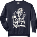 Mama Halloween Shirts Skeleton Coffee 6 7 Mama Comfort Colors Adult Sweatshirt