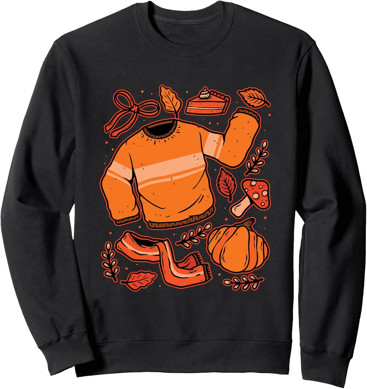 Cozy Autumn Vibes Aesthetic Fall Icons Sweatshirt