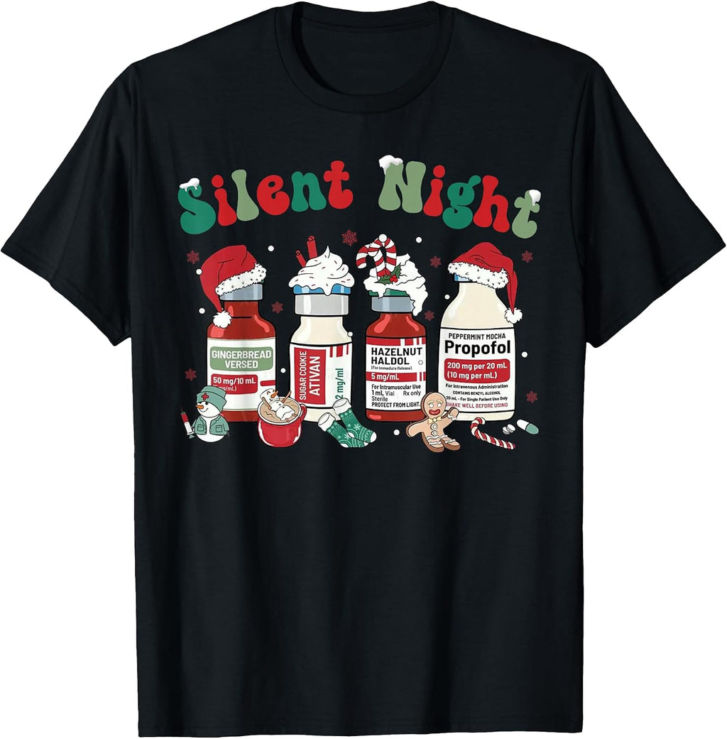 Funny Christmas Nurse tee