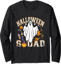 Halloween Squad Shirt Boo Ghost Spooky Season Funny Long Sleeve T-Shirt