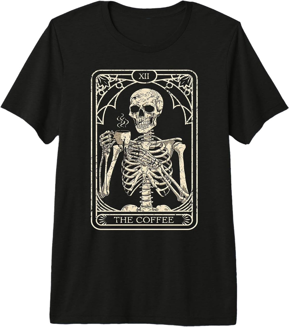 Skeleton Coffee Meme Premium Tri-blend T-Shirt