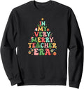 In My Very Merry Teacher Era Cute Christmas Tree Holiday Sweatshirt