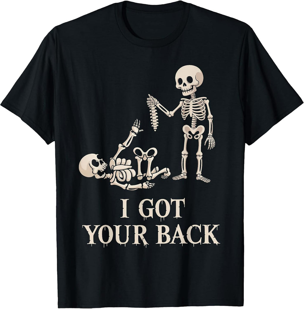 I Got Your Back Halloween Skeleton Skull T-Shirt