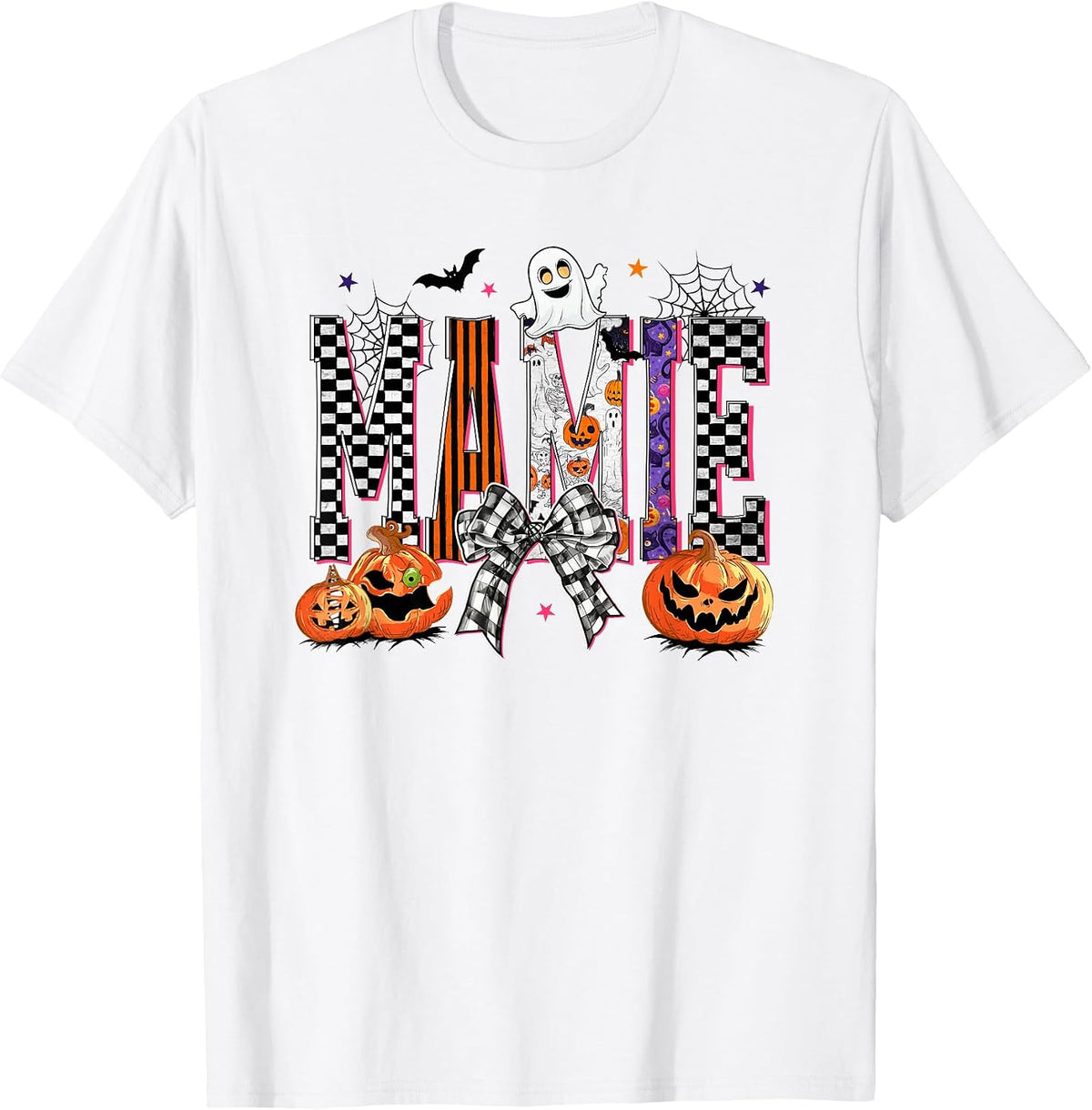 Mamie Pumpkin Fall Halloween Family Matching T-Shirt