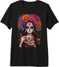Dia De Los Muertos Mexican Sugar Skull Day of The Dead Women Premium Tri-Blend T-Shirt