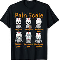 Pain Scale Cute Nurse Skeleton Halloween Trauma Funny Nurse T-Shirt