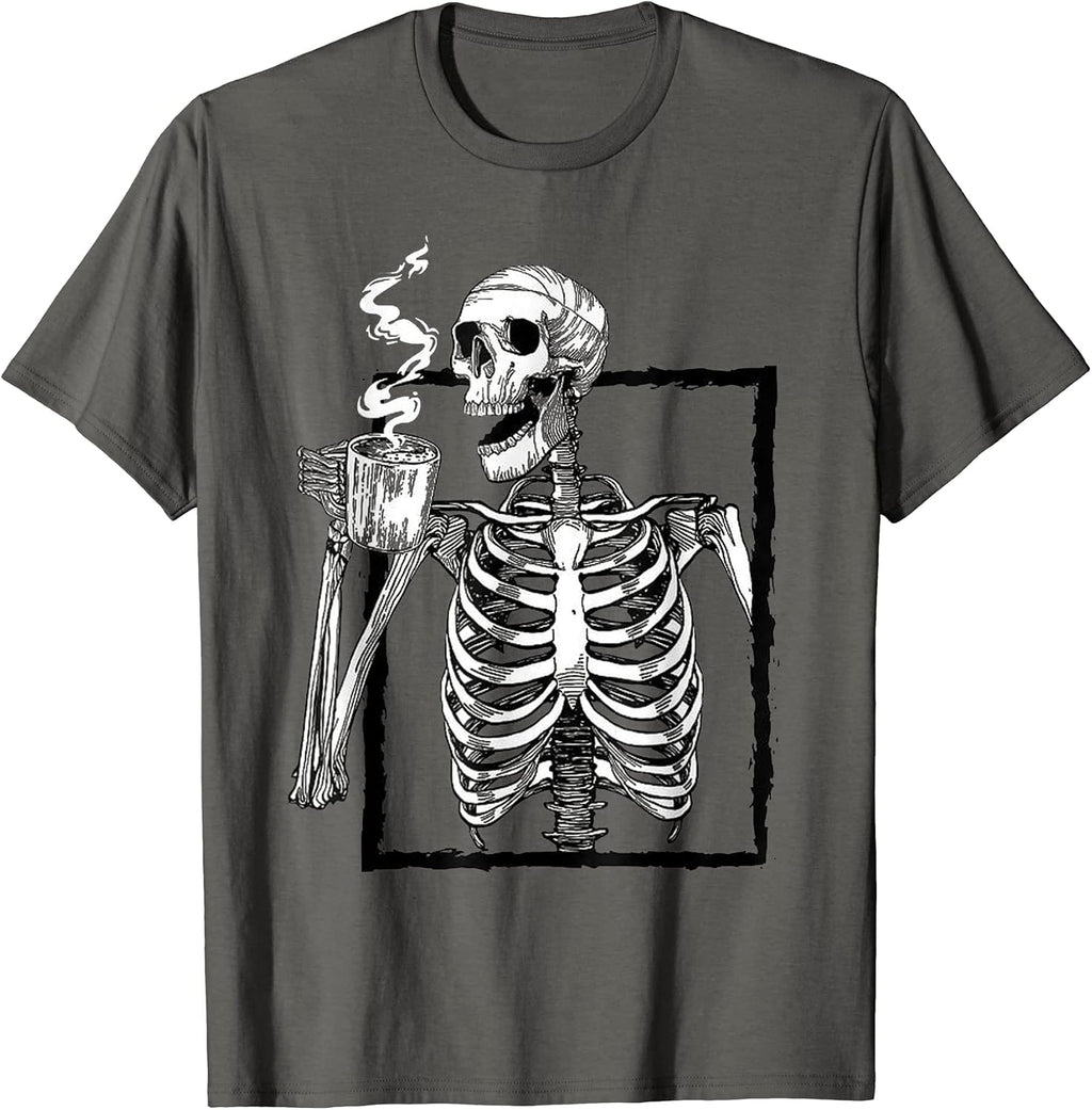 Funny Spooky Skeleton Halloween Gift Coffee Lovers