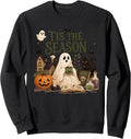 Spooky Autumn Tis The Season Ghost Scene Sweatshirt