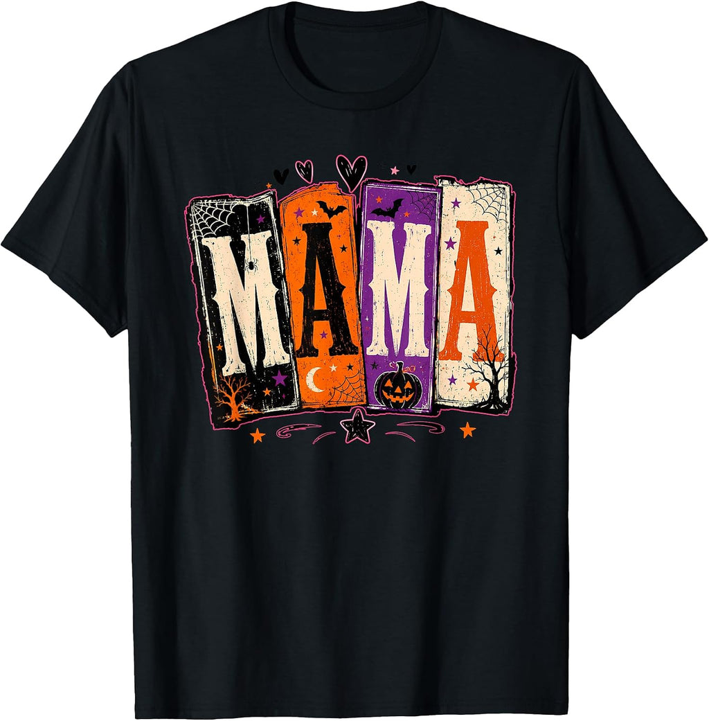 Mama Halloween Sweater, Pumpkin Ghost Spooky Mama Mom Women T-Shirt