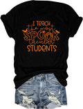Teacher Halloween Shirt Women Funny Teacher Short Sleeve T-Shirts