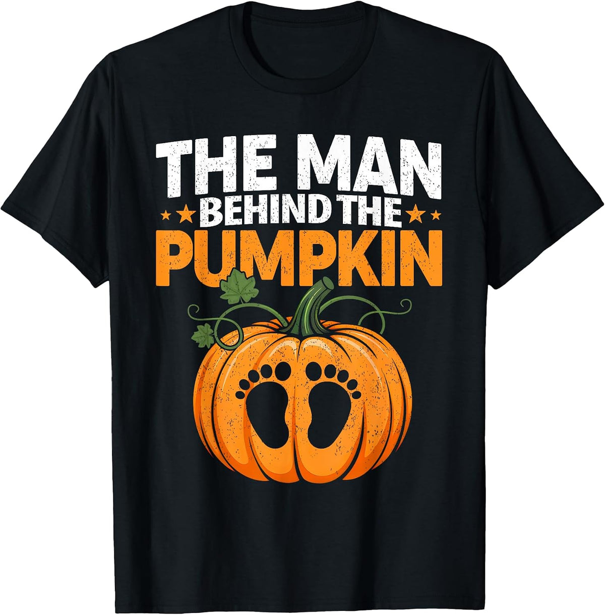 Funny Halloween Pregnancy Costume The Man Behind The Pumpkin T-Shirt