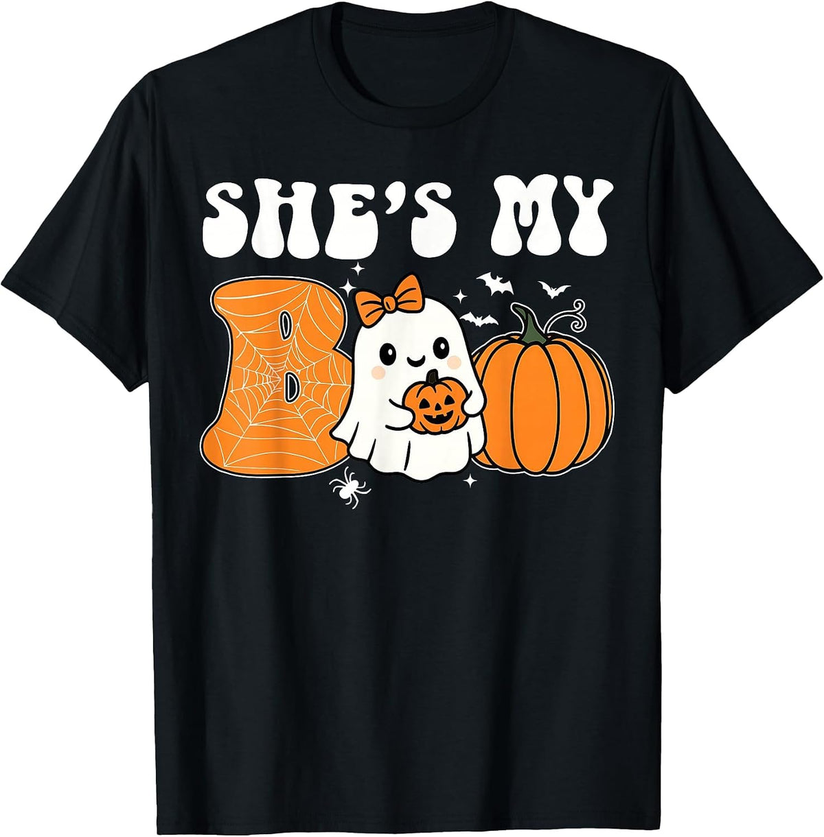 She's My Boo Funny Matching Halloween Couples He's My Boo T-Shirt