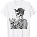 Halloween Skeleton Skull Drinking Coffee Halloween Skulls T-Shirt