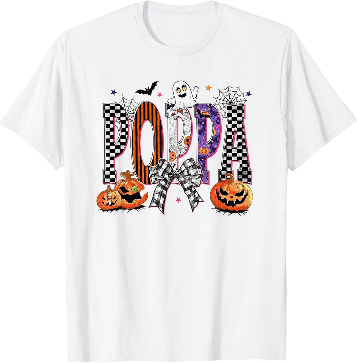 Poppa Pumpkin Fall Halloween Family Matching T-Shirt
