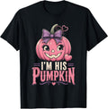 Halloween Couple I'm His Pumpkin Matching Jack O Lantern T-Shirt