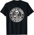 Funny Skeleton Coffee Humor Vintage Style Graphic T-Shirt