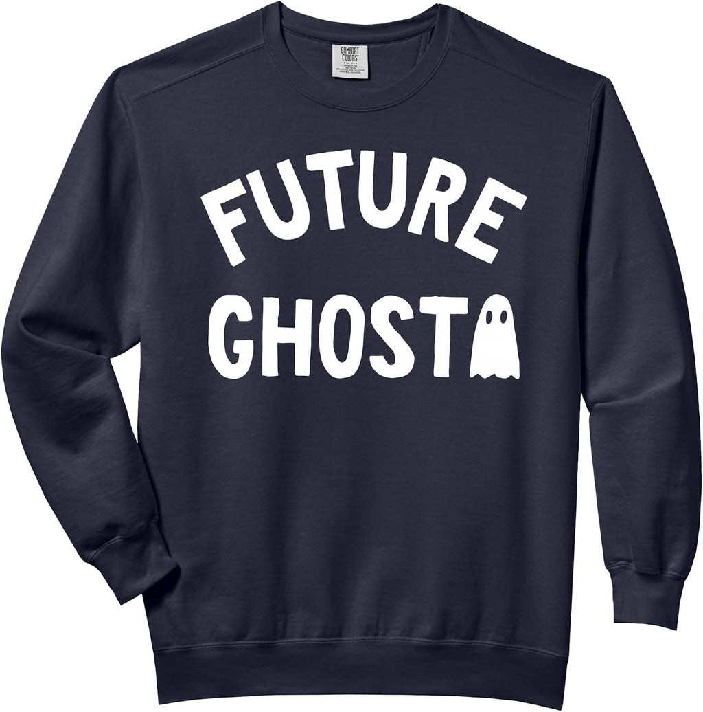 Future Ghost Spooky Season Halloween Trick Or Treat Retro Comfort Colors Adult Sweatshirt