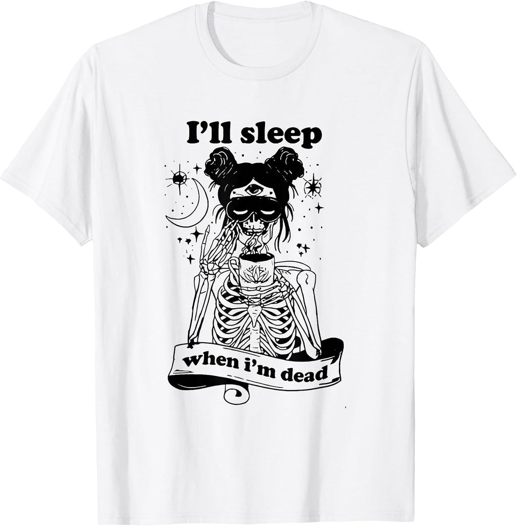 Funny Coffee Lover Skeleton Mom Life Caffeine