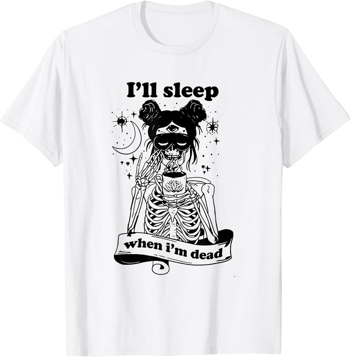 Funny Coffee Lover Skeleton Mom Life Caffeine