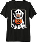 Cute Ghost Dog Men Women Kids Halloween Funny Ghost Premium Tri-Blend T-Shirt