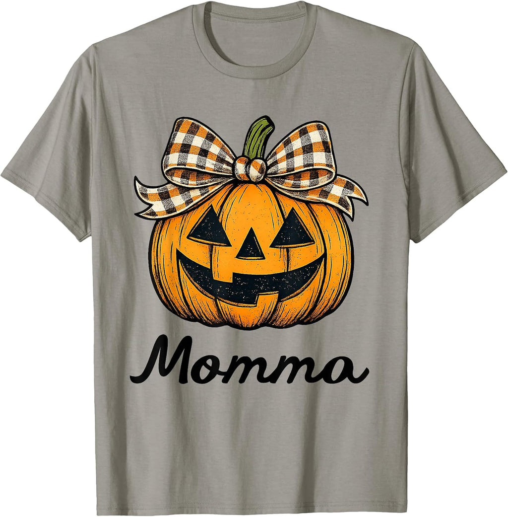 Pumpkin Momma Halloween Family Matching T-Shirt