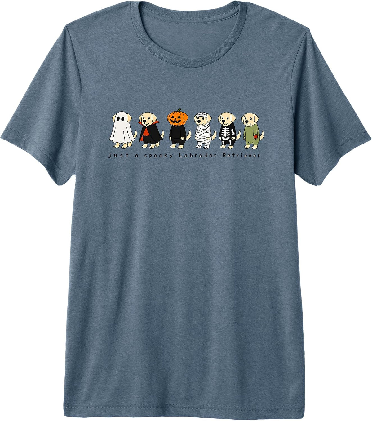 Labrador Retriever Dog Lover Spooky Fall Halloween Graphic Premium Tri-Blend T-Shirt