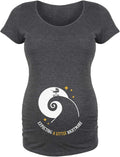 Expecting A Little Nightmare - Maternity Scoop Neck T-Shirt Heather Charcoal