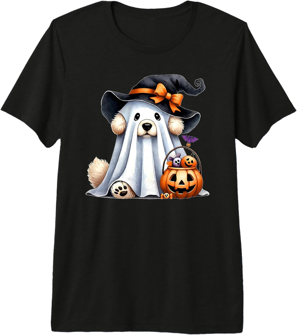 Halloween Ghost Dog Premium Tri-blend T-Shirt
