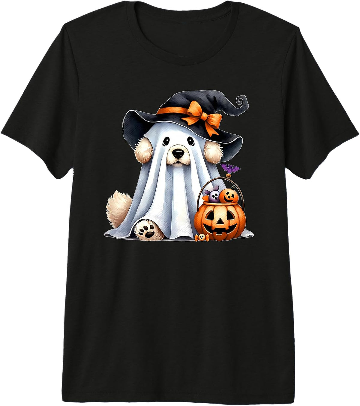 Halloween Ghost Dog Premium Tri-blend T-Shirt