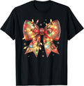 Christmas Light Coquette Bow Christmas Season Girls Womens T-Shirt