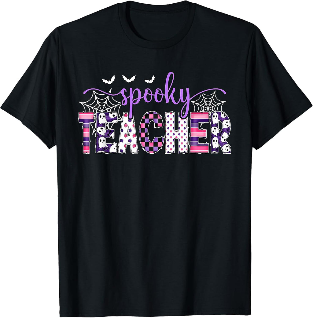 Spooky Teacher Halloween Costume Women Spooky Teacher T-Shirt
