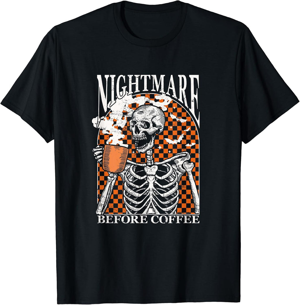 Funny Skeleton Drinking Coffee Caffeine Lover