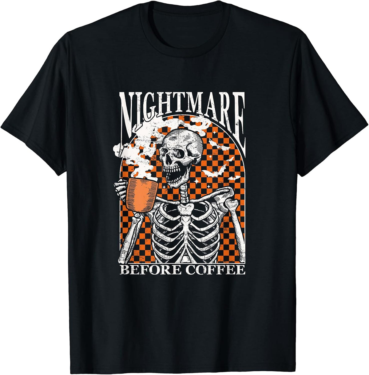 Funny Skeleton Drinking Coffee Caffeine Lover