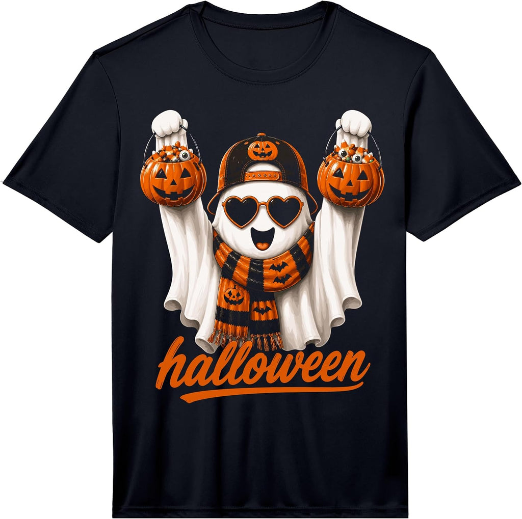 Halloween Pumpkin Ghost Funny Halloween Meme Performance T-Shirt